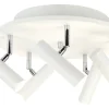 Sisustusvalaisimet^ Aneta Lighting kattospotti Artic 5-os. valkoinen/kromi