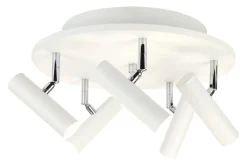 Sisustusvalaisimet^ Aneta Lighting kattospotti Artic 5-os. valkoinen/kromi