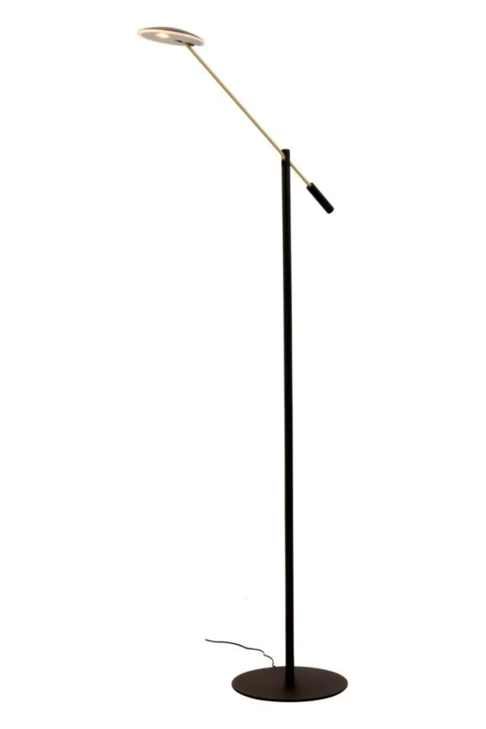 Sisustusvalaisimet^ Aneta Lighting lattiavalaisin Cadiz LED musta/mattamessinki
