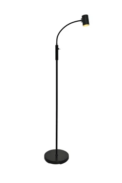 Sisustusvalaisimet^ Aneta Lighting lattiavalaisin Hugin musta