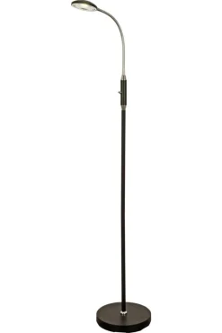 Sisustusvalaisimet^ Aneta Lighting led lattiavalaisin Hero musta/kromi