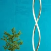 Sisustusvalaisimet^ Aneta Lighting led lattiavalaisin Swirl teräs