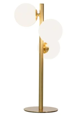 Sisustusvalaisimet^ Aneta Lighting pöytävalaisin Molekyl 3-os. mattamessinki