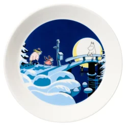Astiat^Moomin Arabia Muumi lautaset 19 cm Toimisto&Talviyö