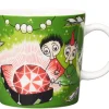 Astiat^Moomin Arabia Muumi muki Tiuhti ja Viuhti 0,3 L vihreä