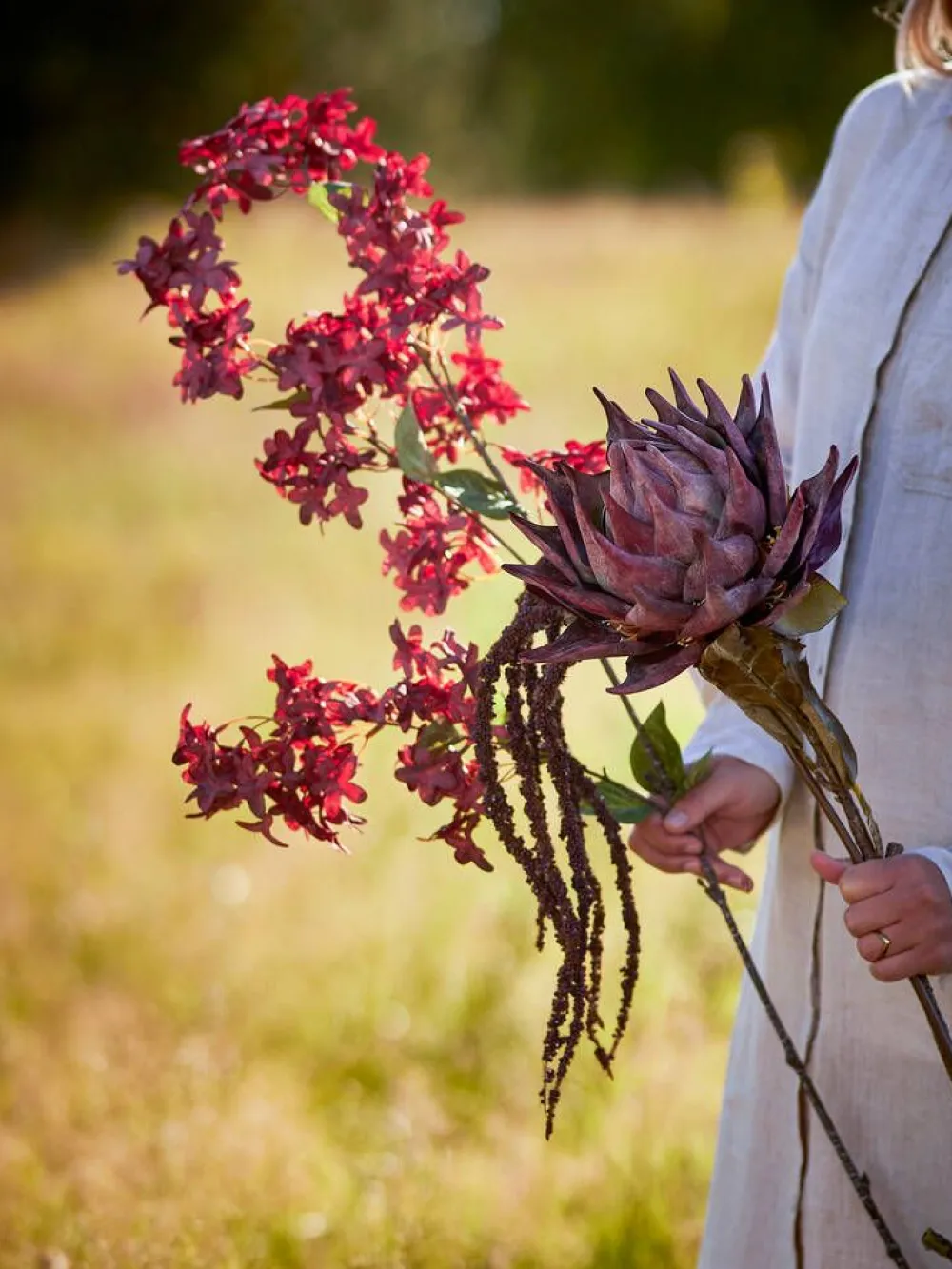 Koriste-Esineet^Bloomingville koristeoksa Protea violetti