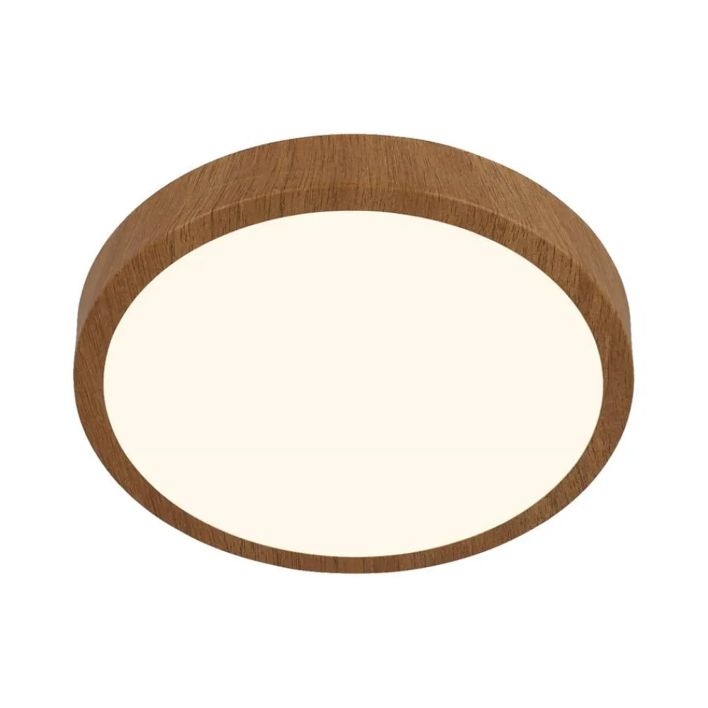 Sisustusvalaisimet^Briloner Runa LED-plafondi Ø 38 cm puu