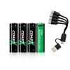 Paristot|Lamput Ja Valaisintarvikkeet^Coast paristo AA USB-C 1.5V 4 kpl sis. latauskaapelin