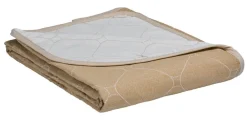Sisustustekstiilit^Create Home Aamu päiväpeite 2-puoleinen 180x260cm khaki/l.valkoinen