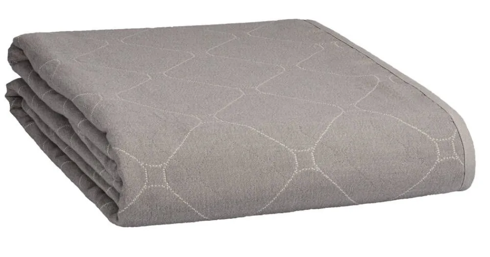 Sisustustekstiilit^Create Home Aamu päiväpeite 2-puoleinen 150x260cm harmaa/l.valkoinen