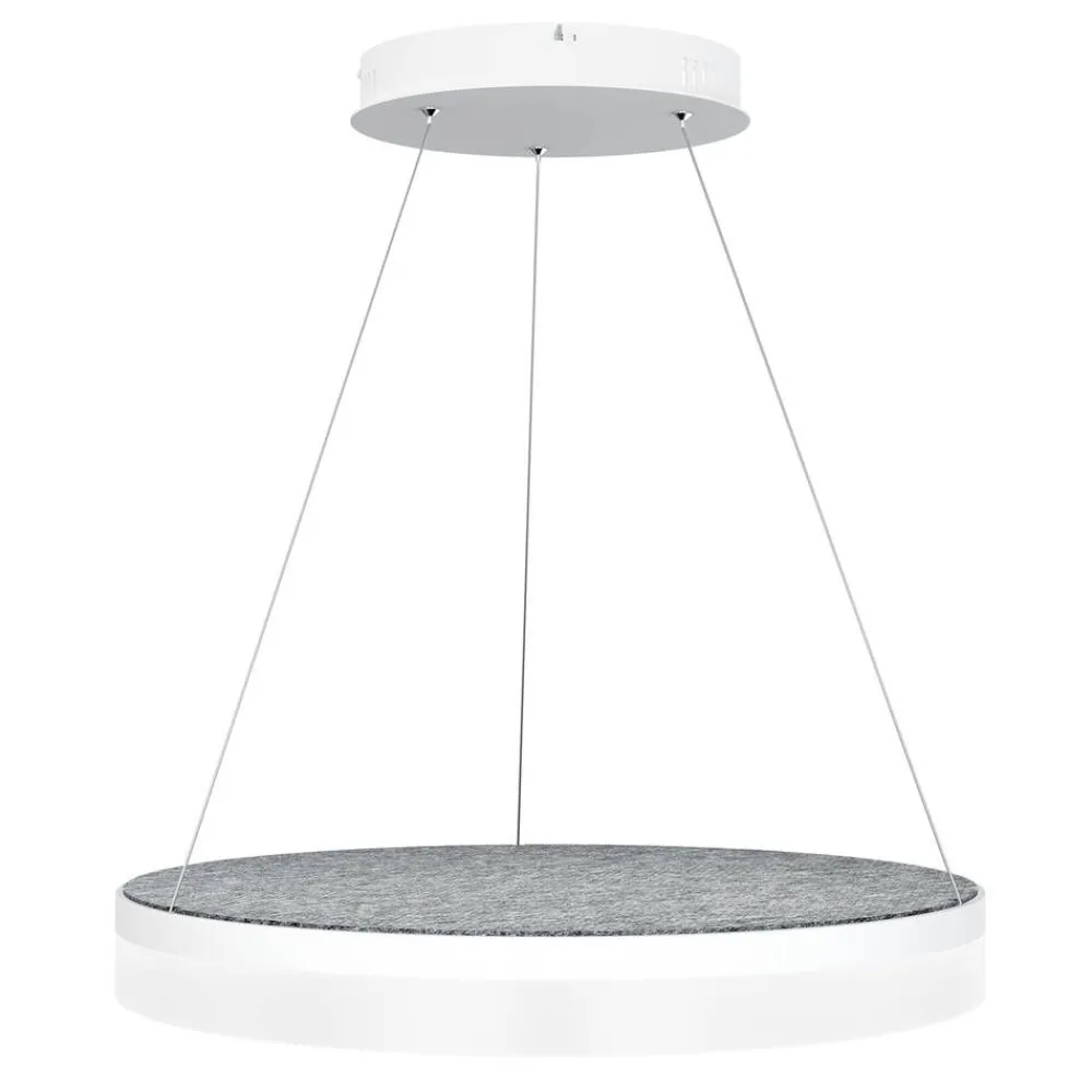 Sisustusvalaisimet^Design by Gru00f6nlund Design by Grönlund Acoustic Circulo 60 kattovalaisin vaaleanharmaa 3000K