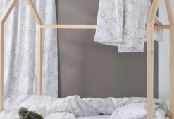 Lastenhuone|Vuodetekstiilit^Familon Norppa Organic lasten pl+tl setti  mustavalk 120x160/40x60