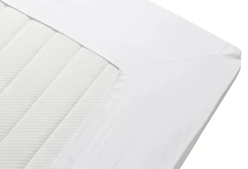 Vuodetekstiilit^Familon Percale Organic muotolakana valkoinen 90x200+20