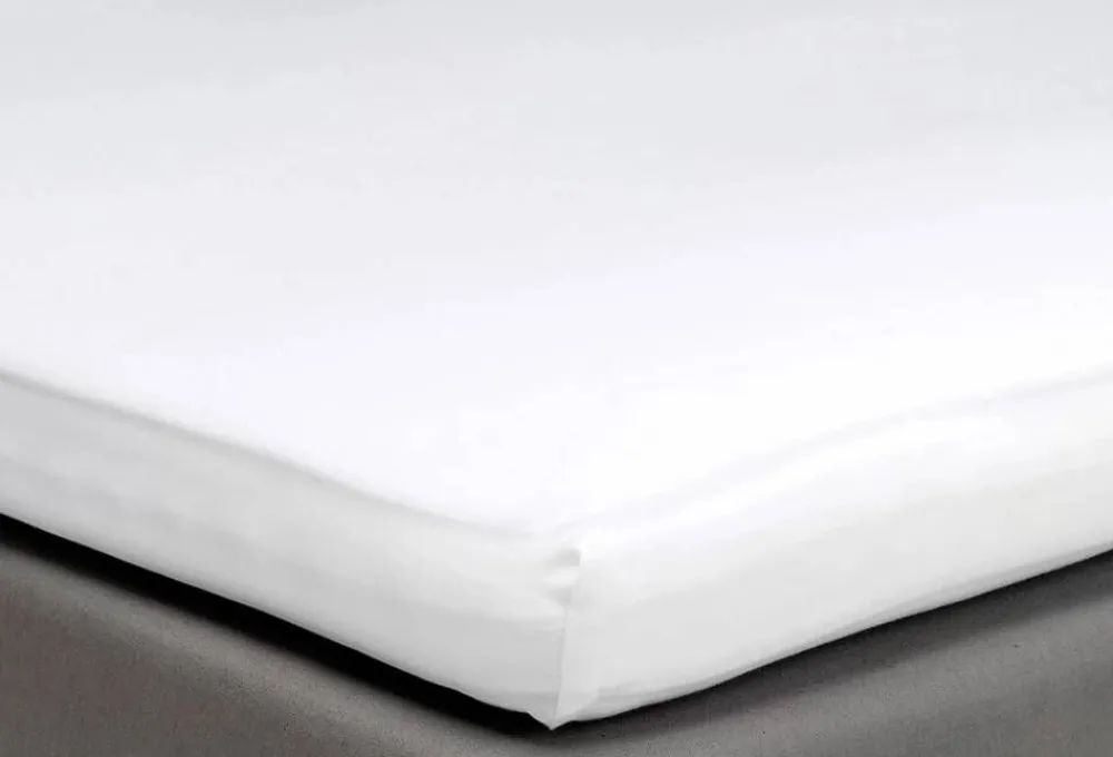 Vuodetekstiilit^Familon Percale Organic muotolakana valkoinen 90x200+20