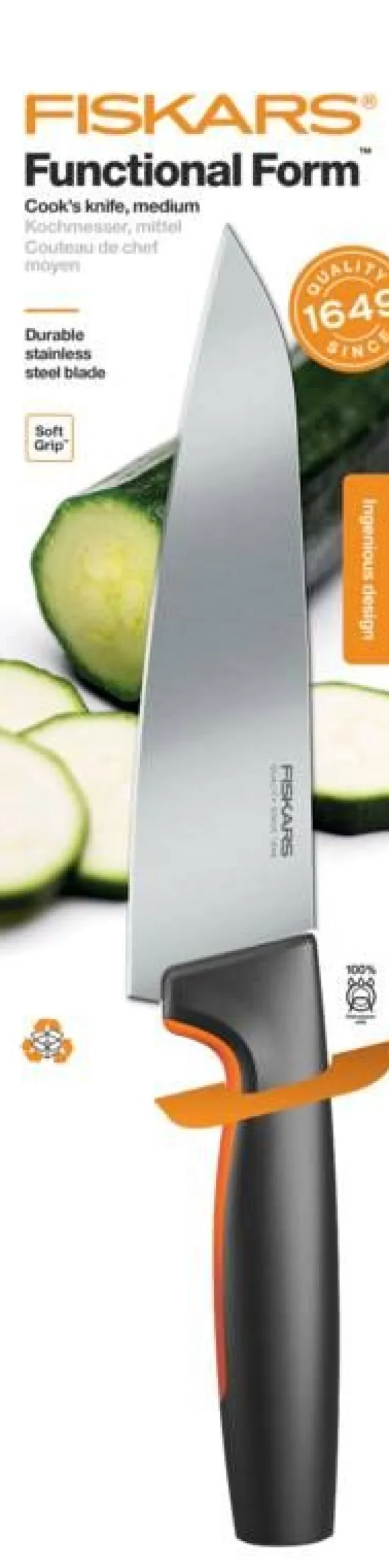 Veitset Ja Leikkuulaudat^Fiskars Functional Form kokinveitsi medium 16 cm