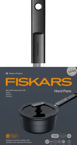 Keittoastiat^Fiskars Hard Face kasari 1,8 l kannella