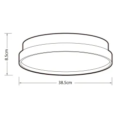 Sisustusvalaisimet^Heat plafondi Discus Easy Mount 38 cm musta