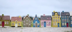 Lyhdyt Ja Kynttilänjalat^IB Laursen talolyhty My Home Town sininen ovi