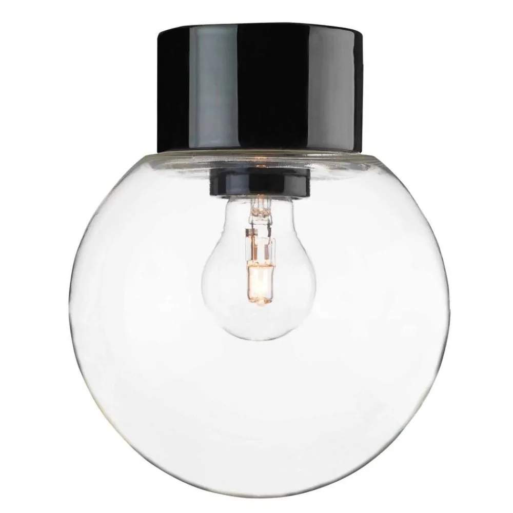 Ulkovalaisimet^Ifu00f6 Electric Ifö Electric Classic Glob Ø150mm, musta, suora posliinikanta