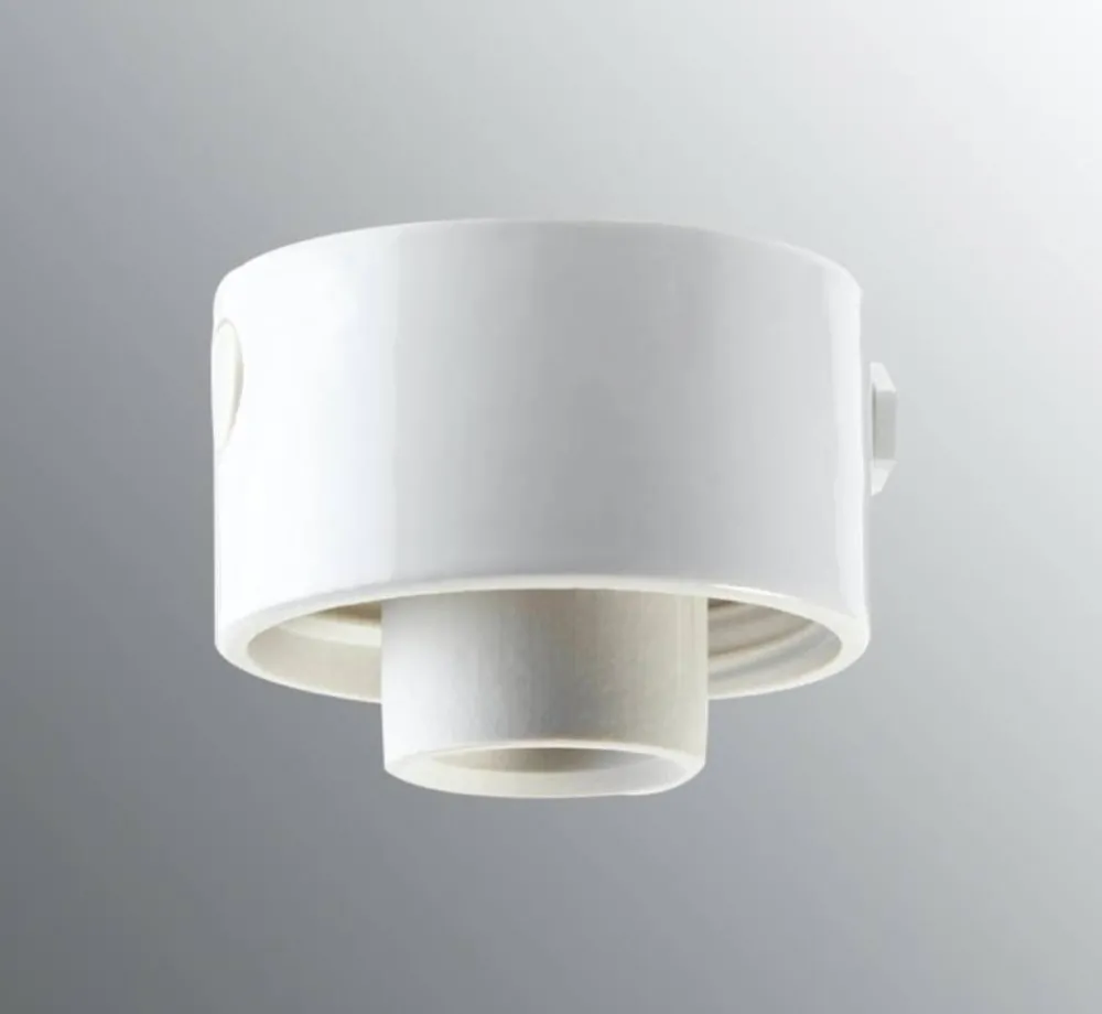 Lamput Ja Valaisintarvikkeet^Ifu00f6 Electric Ifö Electric posliinikanta suora, valkoinen, kierre 84,5 mm