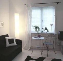 Verhot Ja Verhotarvikkeet^Ihanin kangasvekkiverho 140x170 cm valkoinen
