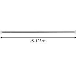 Kylpyhuone- Ja Saunatekstiilit|Kylpyhuone- Ja Saunatekstiilit^Ihanin suihkuverhotanko 75-125 cm hopea