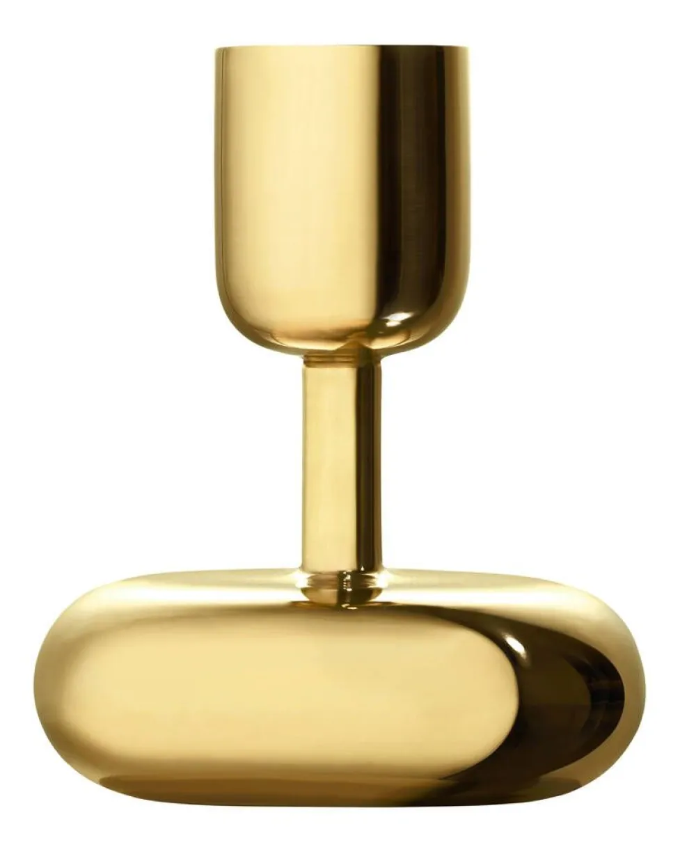Lyhdyt Ja Kynttilänjalat^Iittala Nappula kynttilänjalka 107 mm messinki