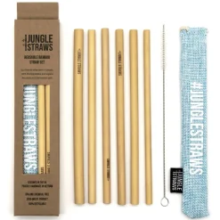 Aterimet^Jungle Straw Bambupillisetti 6 kpl
