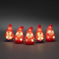 Koriste- Ja Kausivalot^Konstsmide akryylivalosarja Joulupukit 5 kpl/setti 40 x LED