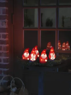 Koriste- Ja Kausivalot^Konstsmide akryylivalosarja Joulupukit 5 kpl/setti 40 x LED