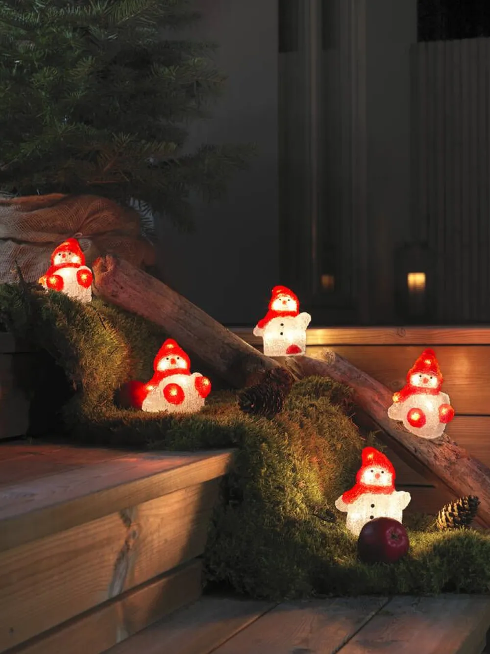 Koriste- Ja Kausivalot^Konstsmide akryylivalosarja Lumiukot 5 kpl/setti 40 x LED