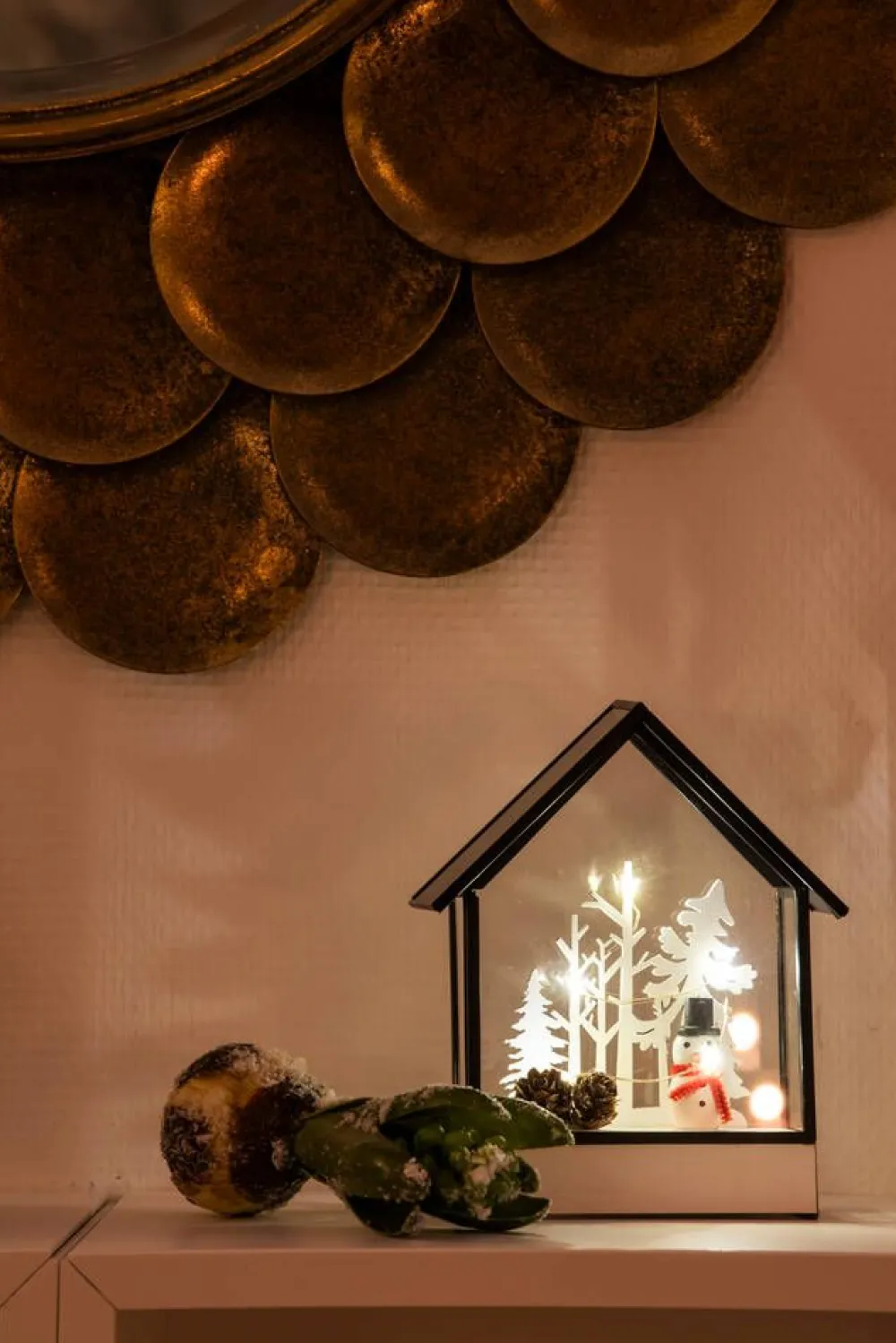 Koriste- Ja Kausivalot^Konstsmide lasilyhty 5 x LED paristokäyttöinen