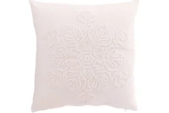 Sisustustekstiilit^ Koristetyyny Snowflake 45x45 cm valkoinen
