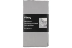 Vuodetekstiilit^4Living muotoonommeltu lakana 90x200 + 25 cm harmaa