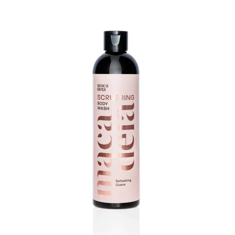 Kylpyhuonetarvikkeet|Ihonhoito^Macadeia kuoriva suihkusaippua 300 ml Refreshing Guava
