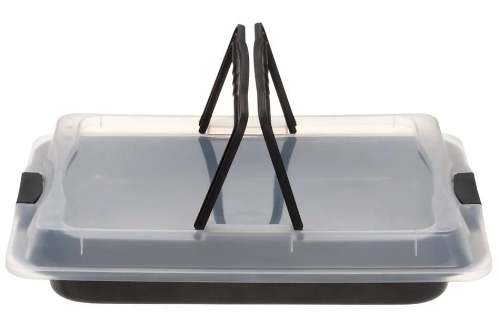 Leivonta^Maku Bake&Carry piirakkavuoka + kansi 3,45 L 42x30x4,5 cm mu