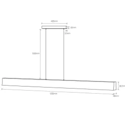 Sisustusvalaisimet^Mantra Hanok riippuvalaisin 120 cm musta
