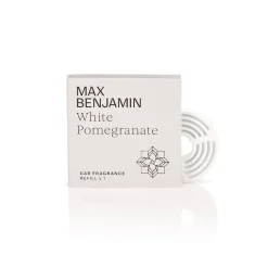 Tuoksukynttilät Ja Huonetuoksut|Kynttilät Ja Huonetuoksut^Max Benjamin autotuoksun täyttöpakkaus White Pomegranate