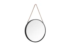 Kellot Ja Peilit^Mirrors and More peili Taira Ø40 cm musta narulla