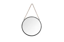 Kellot Ja Peilit^Mirrors and More peili Taira Ø40 cm musta narulla