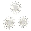 Kellot Ja Peilit^Mirrors and More peilisetti Melanie 3 x Ø25,5 cm kulta