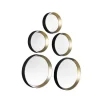 Kellot Ja Peilit^Mirrors and More peilisetti Vivien 5-pack musta/kulta