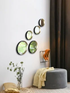 Kellot Ja Peilit^Mirrors and More peilisetti Vivien 5-pack musta/kulta