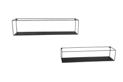 Hyllyt Ja Telineet|Huonekalut^Mirrors and More seinähylly Tinka 2-pack musta