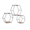 Hyllyt Ja Telineet|Huonekalut^Mirrors and More seinähylly Chiara musta/puu 3-pack