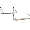 Hyllyt Ja Telineet|Huonekalut^Mirrors and More seinähylly Dana musta/puu 2-pack