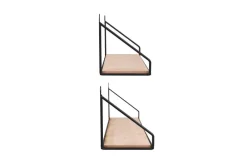 Hyllyt Ja Telineet|Huonekalut^Mirrors and More seinähylly Dana musta/puu 2-pack