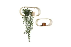 Hyllyt Ja Telineet|Huonekalut^Mirrors and More seinähyllysetti Joyce 2-pack kulta