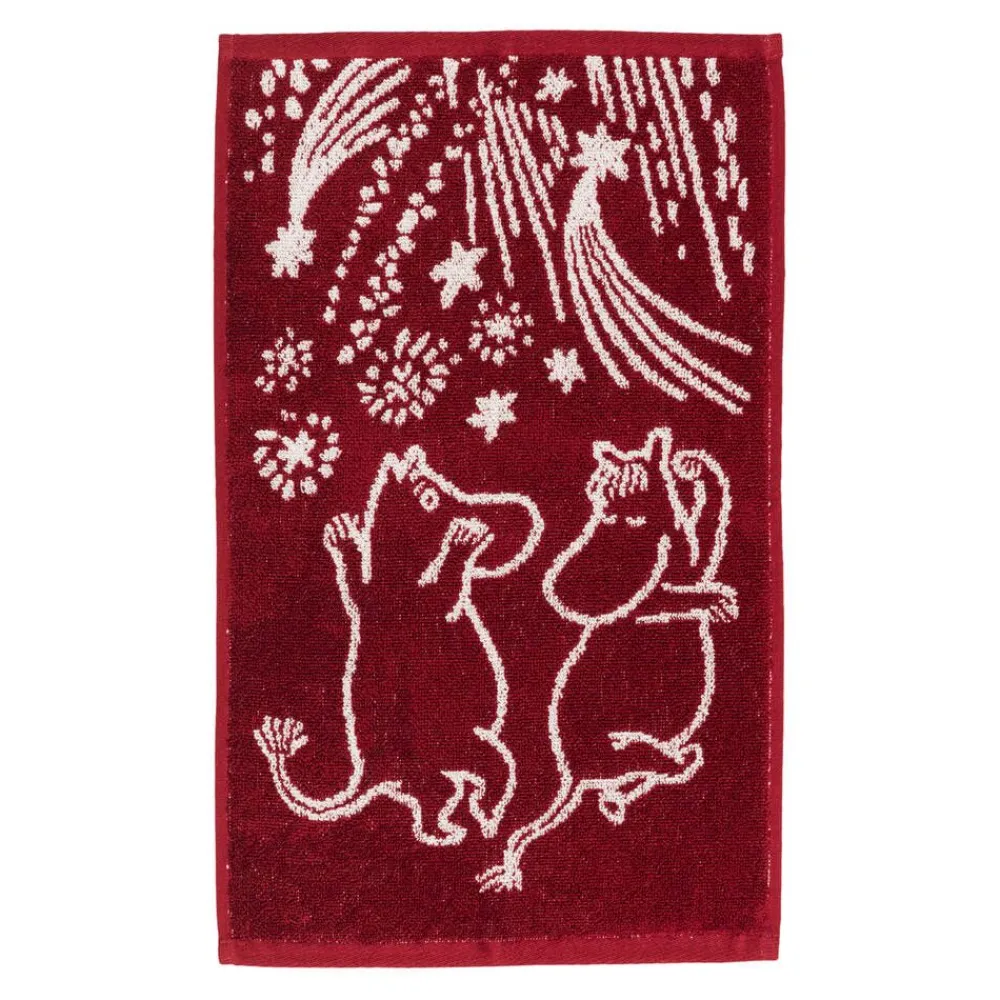 Kylpyhuone- Ja Saunatekstiilit|Kylpyhuone- Ja Saunatekstiilit^Moomin Arabia käsipyyhe 30x50 cm Juhlan Aika GOTS