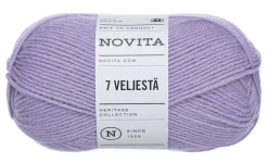 Kankaat Ja Käsityötarvikkeet^Novita 7 Veljestä lanka 100 g 730 mustikkamaito